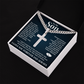 Cuban  Chain with Cross Necklace - To My Son "Always Be Brave"