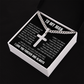 Cross Cuban Link Chain - To My Husband "I Love You More Than You Will Ever Know"