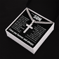 Cross Cuban Link Chain - To My Son "Never Feel That You Are Alone"