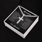 Cross Cuban Link Chain - To My Grandson "You Mean The World To Me"