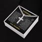 Cross Cuban Link Chain - To My Grandson "You Either Win or Learn"