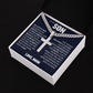 Cross Cuban Link Chain - To My Son "Reach For The Skies"