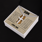 Cross Cuban Link Chain - To My Son "Never Forget That I Love You"