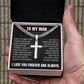 Cross Cuban Link Chain - To My Husband "You Are The One"
