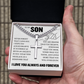 Cross Cuban Link Chain - To My Son "Never Forget That I Love You"