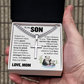 Cross Cuban Link Chain - To My Son "You Are Braver Than You Believe"