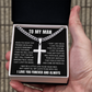 Cross Cuban Link Chain - To My Husband "I Love You More Than You Will Ever Know"