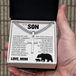 Cross Cuban Link Chain - To My Son "Proud of The Man You have Become"