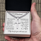 Cross Cuban Link Chain - To My Husband "My Love For You Will Never End"