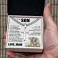 Cross Cuban Link Chain - To My Son "Chase Your Dreams With Courage"