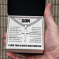Cross Cuban Link Chain - To My Son "You Are Loved"