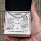 Cross Cuban Link Chain - To My Grandson "Never Forget How Much I Love You"