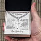 Cross Cuban Link Chain - To My Husband "I Cannot Live Without You"