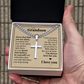 Cross Cuban Link Chain - To My Grandson "I'm Always Here For You"