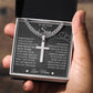 To My Son - Artisan Cross with Cuban Link Chain