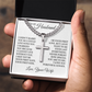 Cross Cuban Link Chain - To My Husband "I Cannot Live Without You"