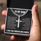 Cross Cuban Link Chain - To My Husband "You Are The One"