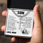 Cross Cuban Link Chain - To My Son "You Are Braver Than You Believe"