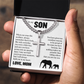 Cross Cuban Link Chain - To My Son "You Have Grown Into and Amazing Man"