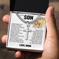 Cross Cuban Link Chain - To My Son "I Love You"