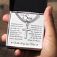 Cross Cuban Link Chain - To My Son "You Are My Greatest Blessing"