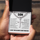 Cross Cuban Link Chain - To My Son "You Are Loved"