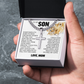 Cross Cuban Link Chain - To My Son "I Love You"