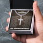 Cross Cuban Necklace - To My Soulmate "Always Remember That I Love You Forever"