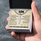 Cross Cuban Link Chain - To My Son "You Are My Greatest Pride"