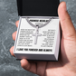Cross Cuban Link Chain - Promise Necklace "You Are The One I Want To Be With"
