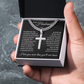 Cross Cuban Link Chain - To My Husband "I Love You More Than You'll Ever Know"