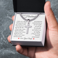 Cross Cuban Link Chain - To My Husband "I Have Found My Home"