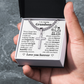 Cross Cuban Link Chain - To My Grandson "Never Forget How Much I Love You"