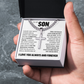 Cross Cuban Link Chain - To My Son "The Courage and Strength I See In You"