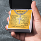 Cross Cuban Link Chain - To My Grandson "I Will Always Carry You In My Heart"