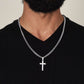 Cuban Chain with Cross Necklace - To My Grandson "I'll Always Be with You"