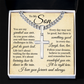 Cross Cuban Link Chain - To My Son "Just Do Your Best"