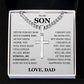 To My Son - Artisan Cross with Cuban Link Chain