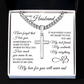 Cross Cuban Link Chain - To My Husband "My Love For You Will Never End"