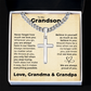 Cross Cuban Link Chain - To My Grandson "You Are Always in Our Hearts"