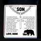 Cross Cuban Link Chain - To My Son "Proud of The Man You have Become"