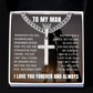 Cross Cuban Link Chain - To My Husband "I Found My Missing Piece"