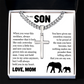 Cross Cuban Link Chain - To My Son "You Have Grown Into and Amazing Man"