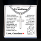 Cross Cuban Link Chain - To My Grandson "Always Remember How Much I Love You"
