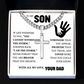 Cross Cuban Link Chain - To My Son "You Are Braver Than You Believe"