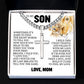 Cross Cuban Link Chain - To My Son "I Love You"