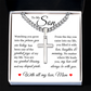 Cross Cuban Link Chain - To My Son "You Are My Greatest Blessing"
