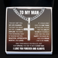 Cross Cuban Link Chain - To My Husband "How Happy You Make Me"