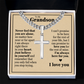Cross Cuban Link Chain - To My Grandson "I'm Always Here For You"