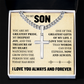 Cross Cuban Link Chain - To My Son "You Are My Greatest Pride"
